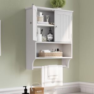 Bathroom Medicine Cabinet with Towel Bar