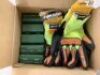 Lot of (5) USB Mini Flashlights & (2) Pairs Firm Grip Cut Resistant Gloves