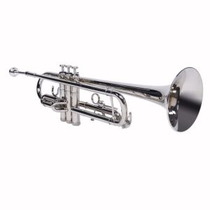  Glarry Brass Trumpet Bb with 7C Mouthpiece Silver 