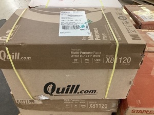 Quill 8.5" x 11" Premium Multipurpose Copy Paper, 20 lbs., 97 Brightness, 5000 Sheets