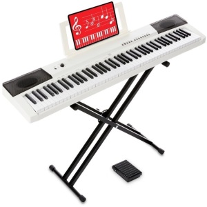 88-Key Digital Piano Set w/ Semi-Weighted Keys, Stand, Sustain Pedal 