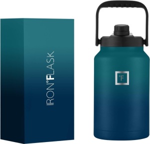 IRON °FLASK Vacuum Insulated Stainless Steel Sports Water Bottle 128 Oz