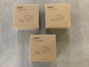 Lot of (3) Aukey True Wireless Earbuds 