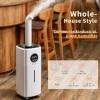 Humidifiers for Large Room Whole House Humidifier for Home 2000 sq.ft, 5.5Gal Cool Mist Top Fill Humidifier Floor Humidifier 21L 2000ML/H Dual 360° Nozzles 3 Speed $209.99 - 2