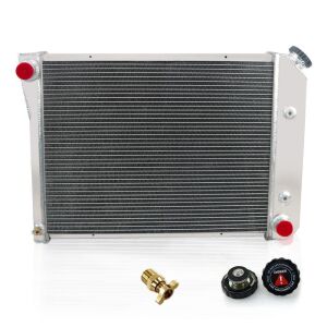 3 Rows Aluminum Radiator for 1968-1987 Chevy Nova Monte Carlo Chevelle 3.8L 4.1L 4.3L 5.0L 5.7L GMC Buick Oldsmobile Pontiac 19" x 27"