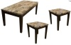 American Wholesale Furniture Breccia 3-Piece Dark Merlot/Faux Marble Table Set (1cocktail table and 2 end tables) $449.00