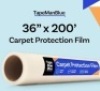 Carpet Protection Film 36" x 200' roll. Made in The USA! Easy Unwind, Clean Removal, Strongest and Most Durable Carpet Protector. Clear, Self-Adhesive Surface Protective Film. $48.95