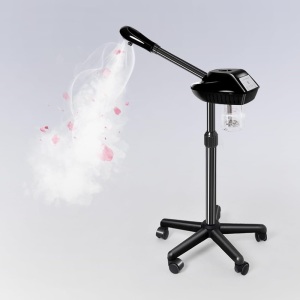 Facial Steamer, Face Steamer on on Wheels with More Steam, Adjustable Height for Face Steamer Suitable for Personal Home and Professional Personal Care Places，Moisturizing and Hydrating.