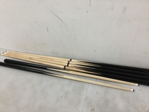 Set of 6 Small Pool Sticks