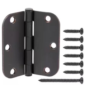 Everbilt3-1/2 in. x 5/8 in. Radius Oil-Rubbed Bronze Squeak-Free Door Hinge (12-Pack) $27.47