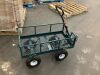 Steel Garden Utility Cart Wagon w/ 400lb Capacity, Removable Sides, Handle 