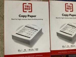  TRU RED 8.5" x 11" Copy Paper, 20 lbs., 92 Brightness, 5000 Sheets