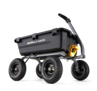GORILLA CARTS&nbsp;7 cu. ft.&nbsp;Poly Bed Dumping Garden Cart, 1200 lbs. Capacity, Pull/Tow Handle Design
