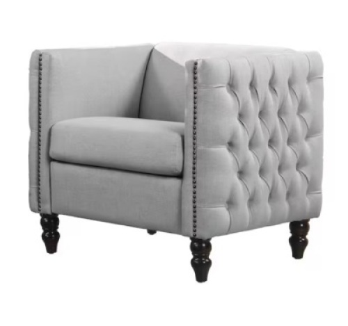 Dwell Home Inc Light Grey Juliett Arm Chair&nbsp;