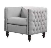 Dwell Home Inc Light Grey Juliett Arm Chair&nbsp;
