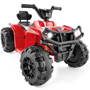 12V Kids Ride-On 4-Wheeler Quad ATV Car w/ 2.4mph Max, Bluetooth, Headlights 