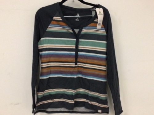 Ascend Striped Henley Women's S, Appears New, Sold As-is