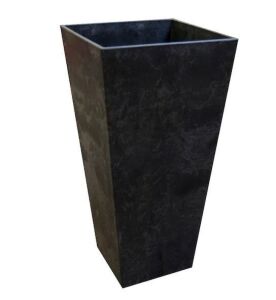  Lot of (2) Tierra Verde 14 in. x 27.5 in. Slate Rubber Self Watering Planter