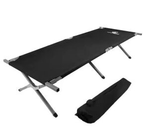 Portable Twin Folding Cot with Steel Frame and Storage Pocket