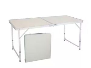 28 in. H Rectangle Plastic Folding Portable Outdoor Picnic Table 