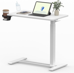 FLEXISPOT Mobile Standing Desk with Wheels Pneumatic Laptop Desk Rolling Computer