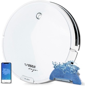 Robot Vacuum and Mop Combo with Japanese Motor, Ultra Silent Suction, HEPA Filter, Smart WiFi Connection, and 3-in-1 Cleaning for Hard Floors & Pet Hair