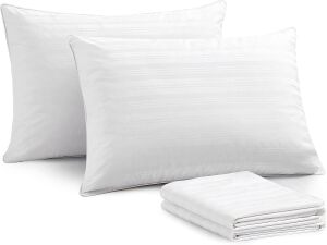 puredown Goose Feather Down Bed Pillows, Standard/Queen (Pack of 2)