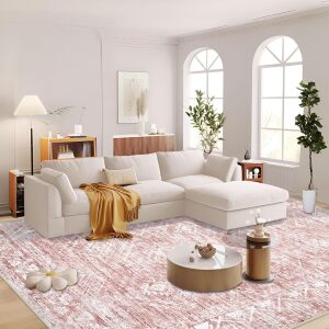 Large Living Room Area Rug 9x12 - Machine Washable