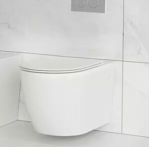 Swiss Madison St. Tropez Wall Hung Toilet Bowl 0.8/1.28 GPF Dual Flush Elongated in White