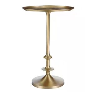 Bellkirk Round Gold Metal Accent Table (14.5 in. W x 22.25 in. H)