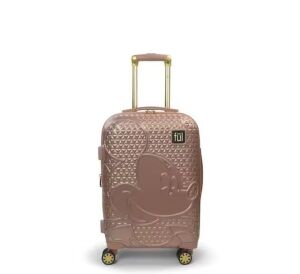 Disney Textured Mickey Mouse 21 in. Rose Gold Hard-Sided Rolling Luggage