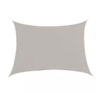Outsunny&nbsp;16 ft. x 20 ft. Light Brown Rectangle Outdoor Patio Sun Sail Shade Canopy