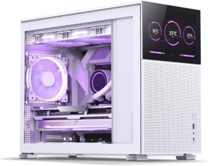 JONSBO D31 MESH SC White Micro Computer Case with Screen, M-ATX/ITX Mainboard/Support RTX 4090(335-400mm) GPU 360/280AIO,Power ATX/SFX: 100mm-220mm Multiple Tool-Free Design pc case