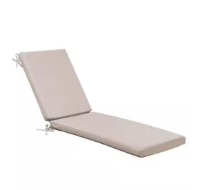 Outdoor Chaise Lounge Cushion in Beige, 20.9 in. x 71.8 in.