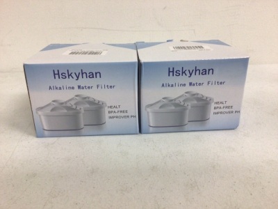 Lot of (2) Hskyhan Alkaline Water Filter 2 Pack, Appears New, Sold As-is