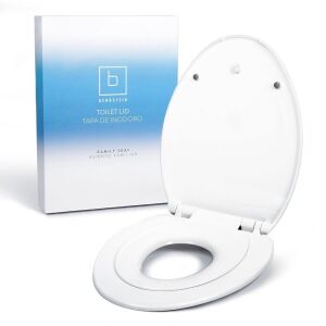 Benkstein Elongated Toilet Seat with Toddler Seat Built In