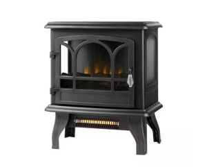 StyleWell Kingham 400 sq. ft. Panoramic Infrared Electric Stove in Black with Electronic Thermostat