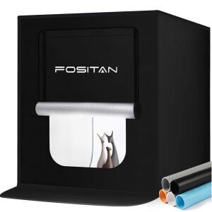 FOSITAN Photo LED Light Tent, 20" with 5 Color Backdrops