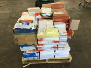 Pallet of Copy Paper, Notepads & Envelopes