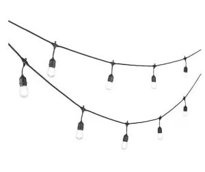 Hampton Bay 24-Light 48 ft. Indoor/Outdoor String Light with S14 Single Filament LED Bulbs 