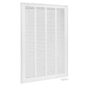 EZ-FLO 16 in. x 25 in. Steel Return Filter Grille, White