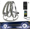 New 17in Quad Row White Wheel Ring Lights with App RF Remote Control 1248LEDs Waterproof IP68 Pure White Rim Lights Tire Lights Wheel Well Lights for Truck Car SUV Pickup$320.99