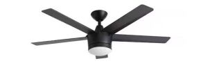 Home Decorators Collection Merwry 48 in. Integrated LED Indoor Matte Black Ceiling Fan with Light Kit and Remote Control