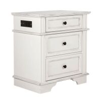 &nbsp;Solid Wood Nightstand with Outlets & USB Ports