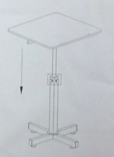 Adjustable Table Black, E-Comm Return, Sold As-is