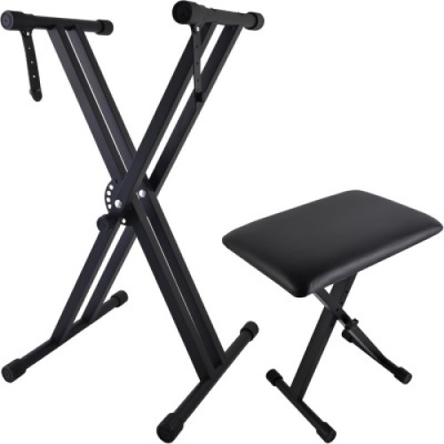 Piano Keyboard Stand and Bench Set