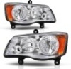 Anti-Fogging Headlights Fit For 2011 2012 2013 2014 2015 2016 2017 2018 2019 2020 Dodge Grand Caravan 11-20 Grand Caravan/08-16 Chrysler Town & Country Headlight Assembly
