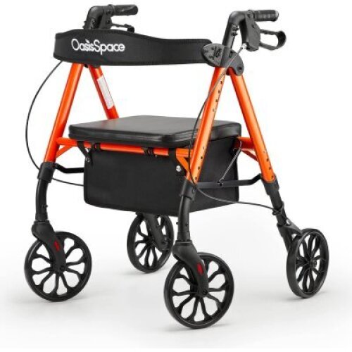 OasisSpace Standard Rollator Walker with Wide Seat