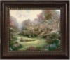 Thomas Kinkade Gardens Beyond Spring Gate 16 x 20 Brushstroke Vignette (Rich Burl)