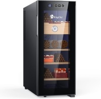 KingChii 33L Electric Cigar Humidors Temperature Control System, Cooling & Heating Humidor Cabinet with Spanish Cedar Wood Shelves & Hygrometer, Father's Day Gifts for Men (4 Layers 250 Capacity)